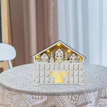 Рождественский Адвент Календарь Освещенный Домашний Декор DIY Рождественский Орнамент для