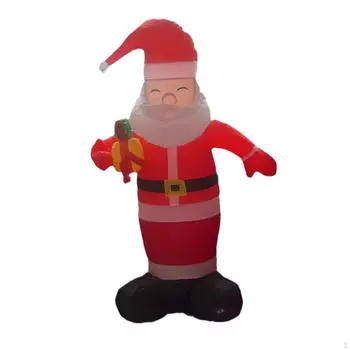 Рождественский надувной Санта-Клаус, светящийся рождественский декор для двора, 4,92 фута наружное украшение для