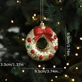 Рождество 2025 Мультяшный Кот Медведь Праздничные Украшения Подвесные Подвески Декор для Атмосферы Поделки Поделки 4 Стиля