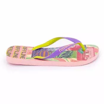 Розовые шлепанцы с разноцветным принтом Женский HAVAIANAS 35/36 розовый