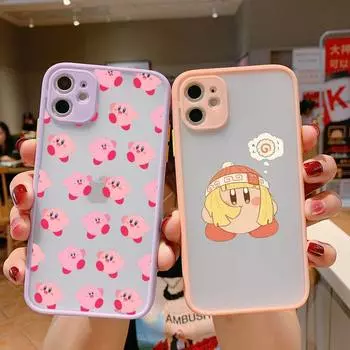 Розовый игровой матовый чехол-бампер для телефона iPhone 12 11 Pro Max X XS Max XR 7 8 Plus 12mini, полупрозрачный матовый противоударный чехол iphone5 5s SE