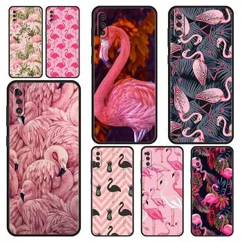 Розовый, красный чехол с фламинго для телефона Samsung Galaxy A52 A50 A70 A10 A30 A40 A20S A20E A02S A12 A22 A72 A42 A32 5G A04s, мягкий чехол Samsung A04