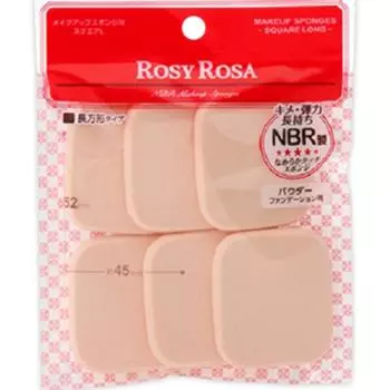 Розовый Розовый Макияж Sponge N Square L 6 шт.