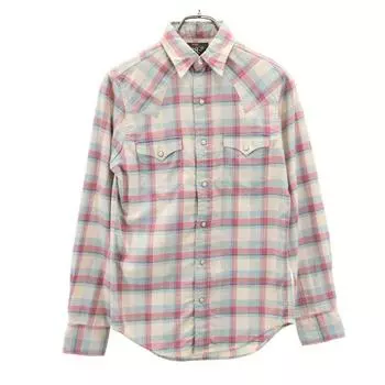 RRL Check Pattern Long sleeve Western shirt XS Beige and others Men s Used