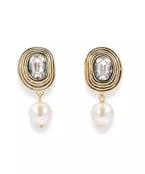 ru Серьги с жемчугом 2WAY LAPE0722 DW [Lanvin Bleu] золотой