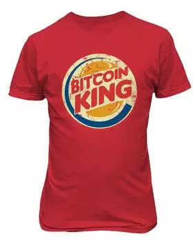 Рубашка Bitcoin King Crypto Рубашка Burger Ethereum Litecoin Футболка S