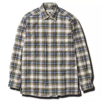 Рубашка Cut and Sew Absorbent Quick C Shield Surface Check Shirt Khaki [Foxfire] [5212417] [Высыхание пота] [Защита от ультрафиолета] [-3] Мужская хаки