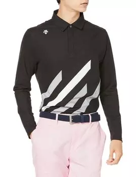 Рубашка для гольфа DGMRJB01 BK00, эквивалент японского размера 3L [DESCENTE GOLF], мужская (черный)