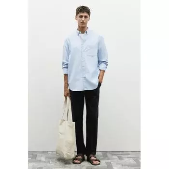 Рубашка HM Regular Fit Oxford светло-голубая XS