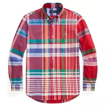Рубашка мужская Polo Ralph Lauren Classic Fit Oxford в клетку Красная 710813021-013 XL