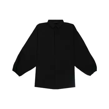 Рубашка на пуговицах Fear of God Essentials, темно-черные мужские топы 186BT234020F M
