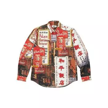 Рубашка Palace Downtown Красные топы унисекс P24SHT005