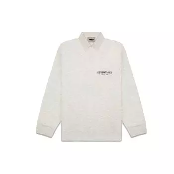 Рубашка-поло Fear of God Essentials FW20 с длинным рукавом и логотипом в виде алфавита Топы унисекс Овсянка FOG-FW20-347 M