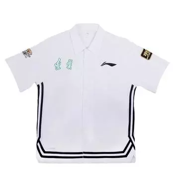 Рубашка поло Li Ning CBA Series Liaoning Team Quick-Dry Polo Retro с коротким рукавом, унисекс, белая ATSUA21-1 L