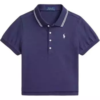 Рубашка поло Polo Ralph Lauren с цветной окантовкой и вышитым пони, короткий рукав, детские топы, темно-синий CWPOKNIG8020582-410 M
