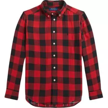 Рубашка Polo Ralph Lauren Fw23 с воротником-стойкой, однобортная, с длинным рукавом, детские рубашки, многоцветная CWPOWOVY6820418-999 L