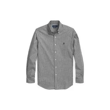 Рубашка поло Ralph Lauren SS21 свободного кроя с длинным рукавом и вышивкой пони, мужская, серая, MNPOWOV16820453 S