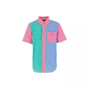 Рубашка Polo Ralph Lauren Ss23 с вышитым полосатым логотипом, короткий рукав, разноцветные детские топы 323902137-001 M