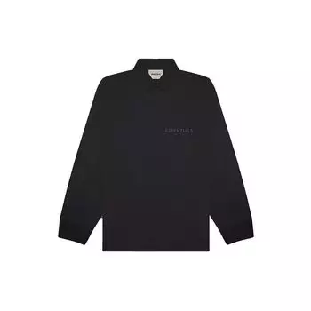 Рубашка-поло с длинным рукавом Fear of God Essentials FW20, топы унисекс, черные FOG-FW20-362 M