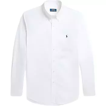 Рубашка с длинным рукавом на пуговицах Polo Ralph Lauren с логотипом Мужские рубашки Белый 710928252-001 XS