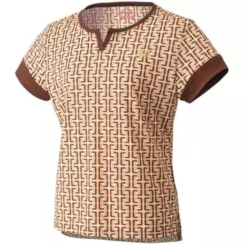 Рубашка с коротким рукавом Game Shirt Brown M [YONEX] женская (+015)