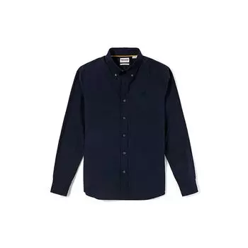 Рубашка Timberland с вышитым логотипом Slim Fit с длинным рукавом Мужские рубашки Deep-Sapphire-Blue A2ERT-433 M