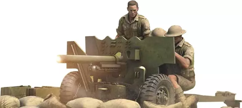 Rubicon Model British Ordnance QF plastic model RB0139 1/56 6-pound anti-tank gun/crew