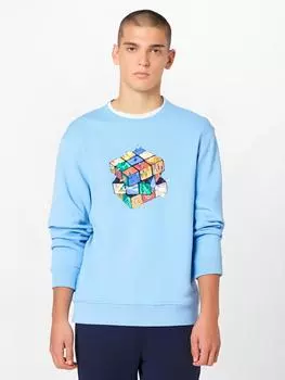 Rubik s Cube Pattern Man s Round Neck Sweatshirt Fashion Casual Long Sleeve Large Size Hoodie 4XL