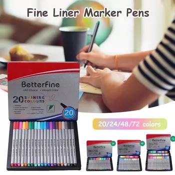 Ручка Fineliner, цветные ручки, маркеры с тонкими точками, рисунок на кончике для маркированного журнала, написание заметок, Takin