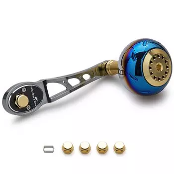 Ручка катушки HEIGHTEN 45 мм Ручка ручки SHIMANO DAIWA Abu Bait Reel Universal Aurora Ach Series 80/90 мм (Оружейная бронза и золото) (800)