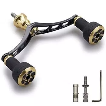 Ручка катушки HEIGHTEN 98 мм для универсальной спиннинговой катушки SHIMANO DAIWA серии TPE (Черное золото) (482)