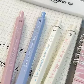 Ручка Kitty Square Pen нажимает на нейтральную ручку, чтобы ученики могли задавать вопросы Cat/10pcs белый