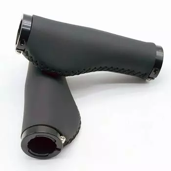 Ручка LEXOR кожаная, стиль Ergo Grip, черная, черная