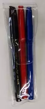 Ручка Pilot Signature Pen Super Petite Medium Point Cap Type, набор из 3 штук в 3 цветах: черный/красный/синий SEG-10M-B/R/L