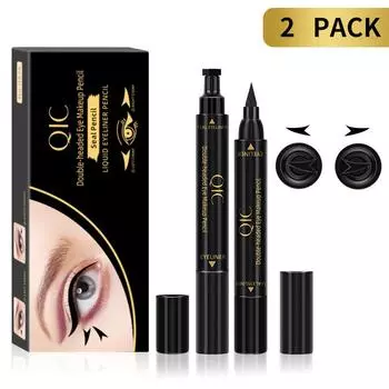 Двойная подводка для глаз Водостойкая Быстросохнущая Простая в освоении Charm Eyeliner Skills 2 шт. чёрный