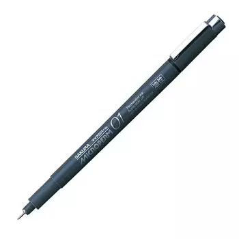 Ручка Sakura Crepas Micropalm 01 черная 10 шт. на масляной основе EOK01#49-10P чёрный