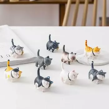 Ручки ящика в форме кота с рисунком из смолы, подвесные крючки, фурнитура, декор, настенный крючок, комод
