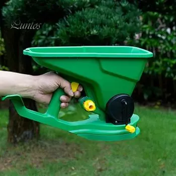 Ручная сеялка 1,5 л, 5-ступенчатая портативная садовая сеялка, простая в использовании, энергосберегающая сеялка, бесшумная сеялка большой емкости для садовой газонной фермы зелёный