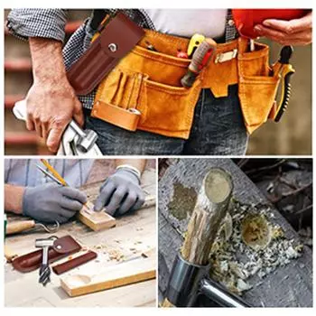 Ручной буровой ключ Bushcraft Gear Survival с кожаным чехлом Ручной бур для кемпинга Bushcrafting и походов на открытом воздухе