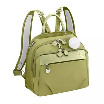 Rucksack with pocket for women B5 size multifunctional Yellow Green H28 x W29 x D10cm [Kanana Project] PJ1-4th anti-virus No.67644