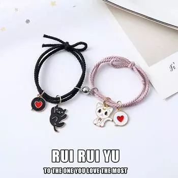 RUI RUI YU 1 пара кошек пара ручная веревка магнитный браслет повязка на голову