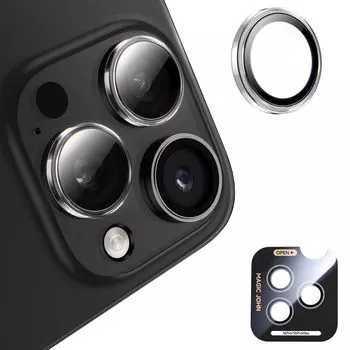 Руководство MAGIC JOHN iPhone 16 Pro Max Camera 9H Tempered AR High Transmission Black поставляется с простым в использовании защитным объективом для камеры iPhone 16 Pro Max