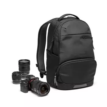 Рюкзак для камеры Advanced Active Backpack III с водоотталкивающим материалом, в комплект входит дождевик, совместимый с небольшим штативом MB [Manfrotto] MA3-BP-A чёрный