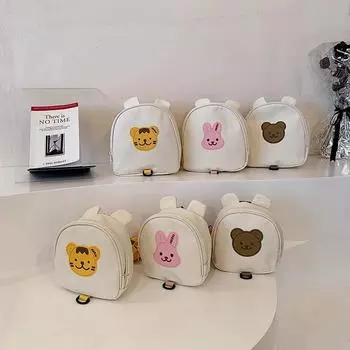 Рюкзак из веревки с защитой от потерь, корейский детский рюкзак, симпатичные сумки для девочек, детского сада, школьный рюкзак для мальчиков, сумка с изображением медведя, кролика, малыша жёлтый
