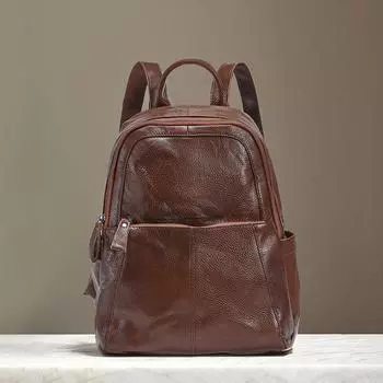 Рюкзак женский Senior Sense Bag Маленький рюкзак женский модный винтажный из коровьей кожи кофейный