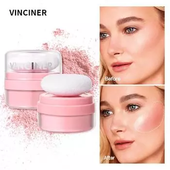 Румяна Lazy Air Cushion Nude Makeup Brightening Face Matte Mushroom Head Patting Powder Blush Powder