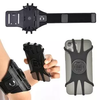 Running Armband Sports Arm Band Adjustable Cell Phone Holder 360 Degree Rotating Sports Wristband for Gym Workout CHINA