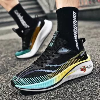Running shoes men s shoes men s new mesh shoes breathable shock absorption lightweight soft-soled sports shoes men s shoes casual shoes men s 34