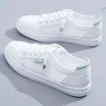 Running Skateboard Women Sneakers Flat White Casual Sports Shoes Tennis Moccasins Loafers Campus Mesh Breathable Stylish 37