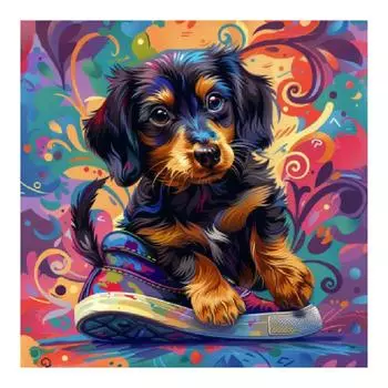 RUOPOTY Diy Painiting By Numbers Kits For Adults Dog Drawing By Numbers For Home Decors Diy Gift 40x40cm NO Frame